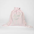 Stripe No.3 Pink Drawstring Bag