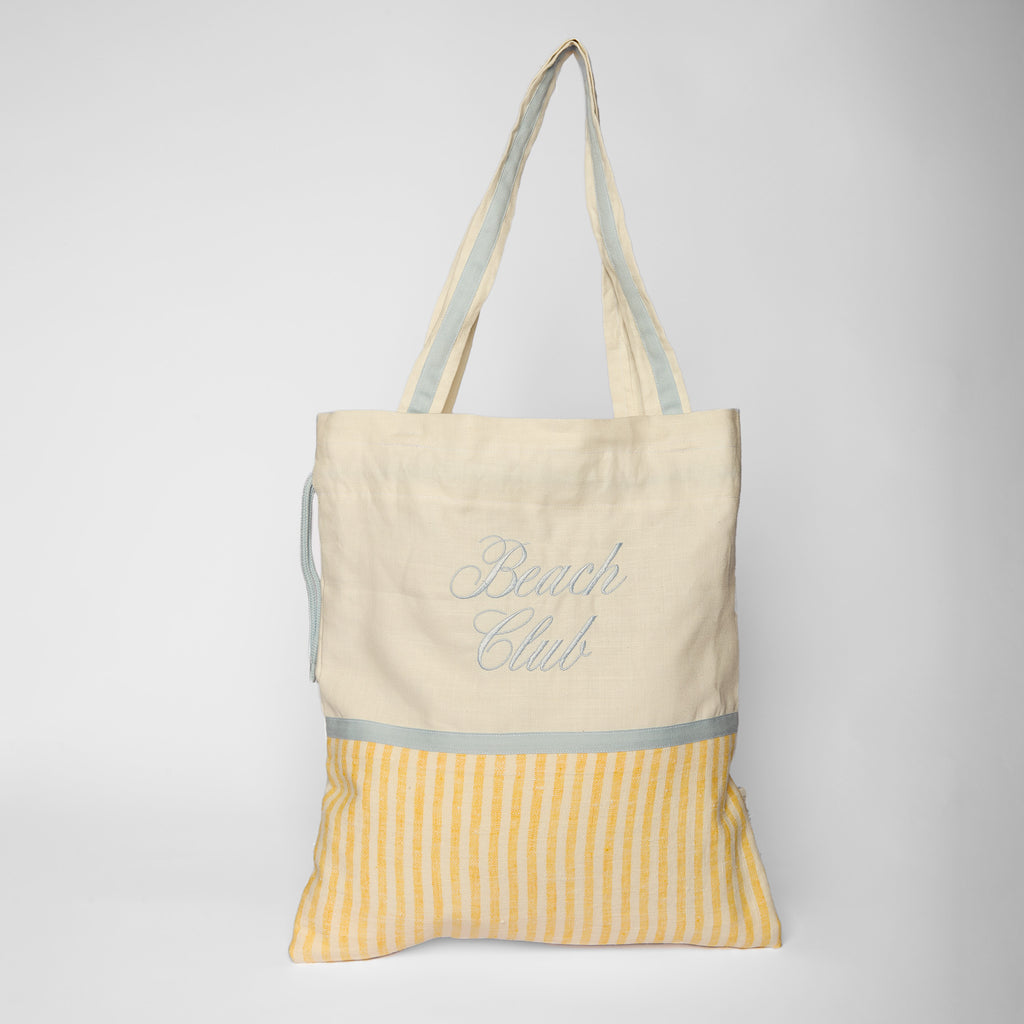 Mom Beach Club Linen Bag