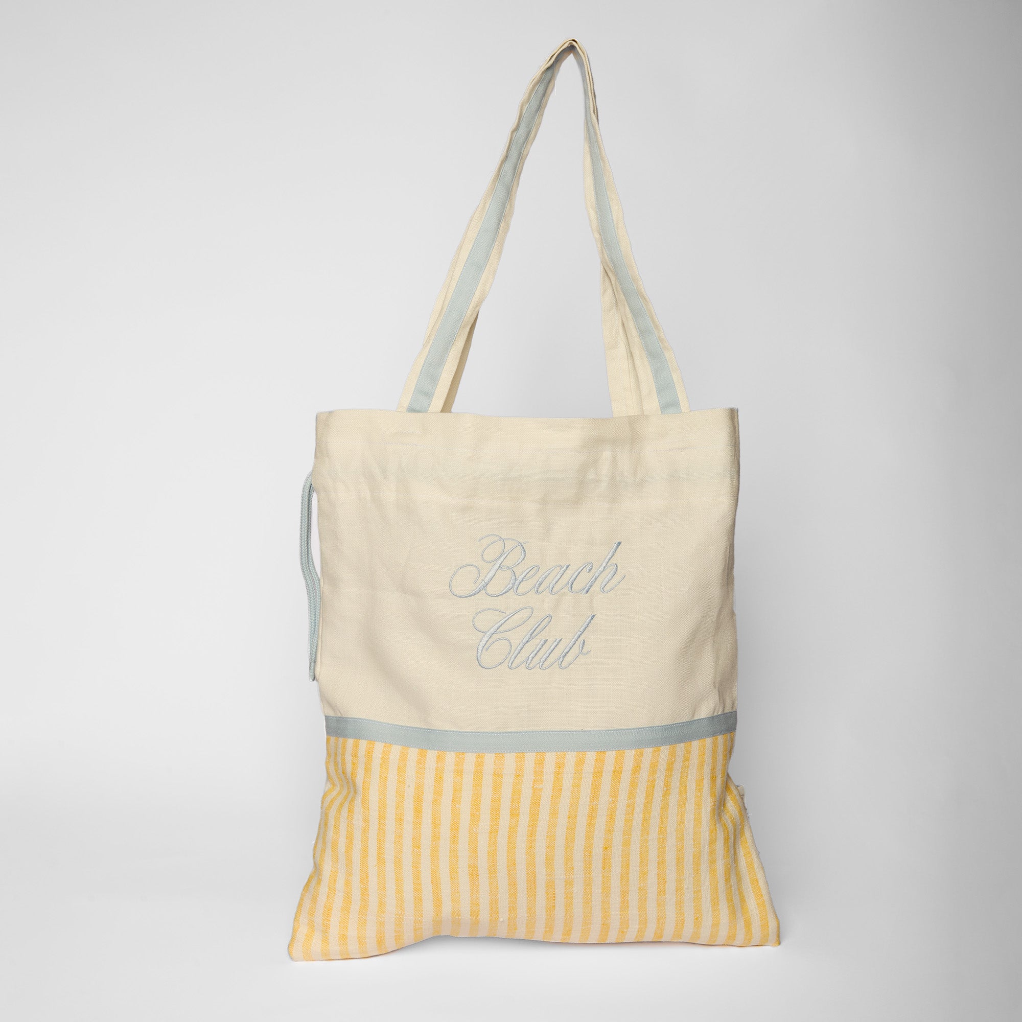 Mom Beach Club Linen Bag