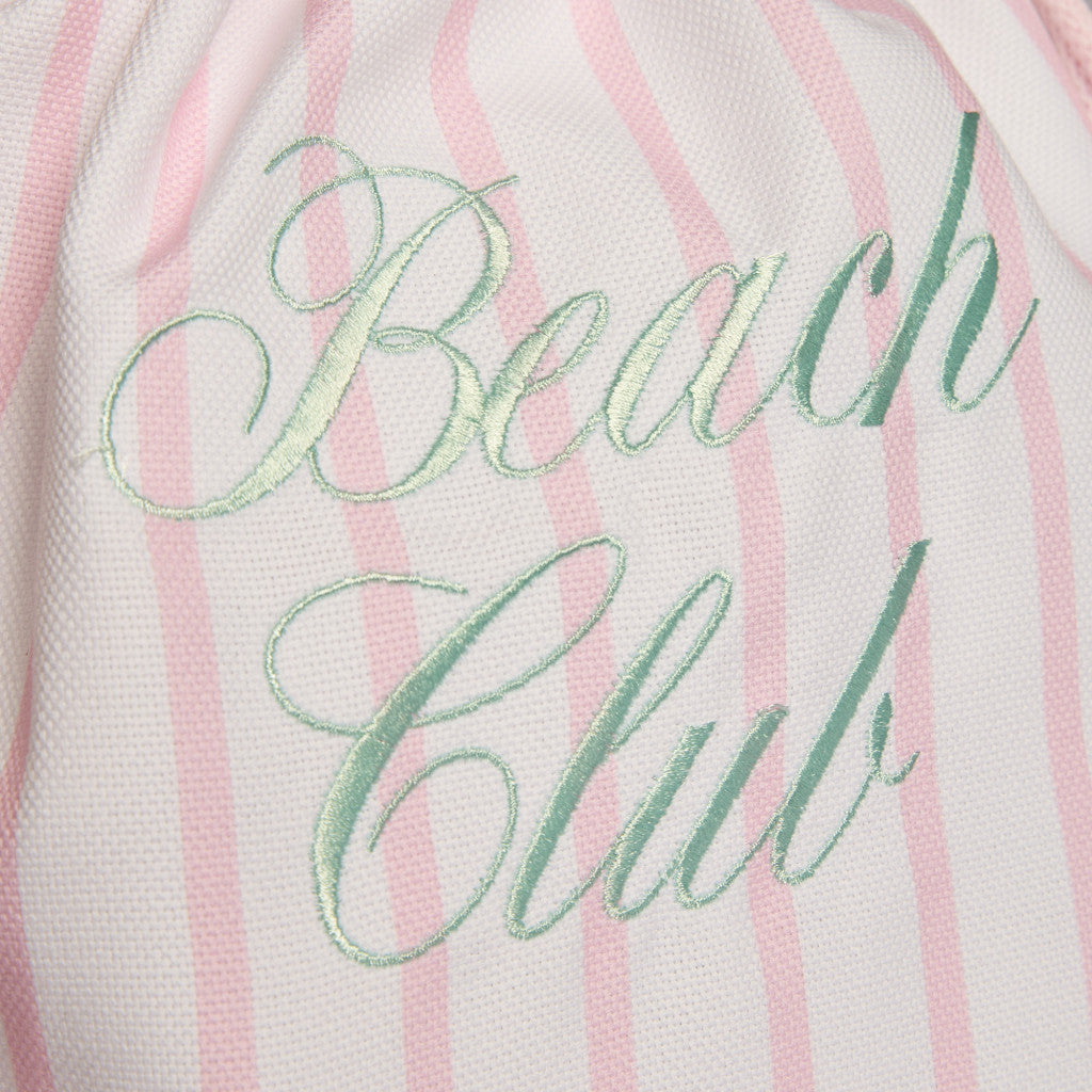 Stripe No.3 Pink Drawstring Bag